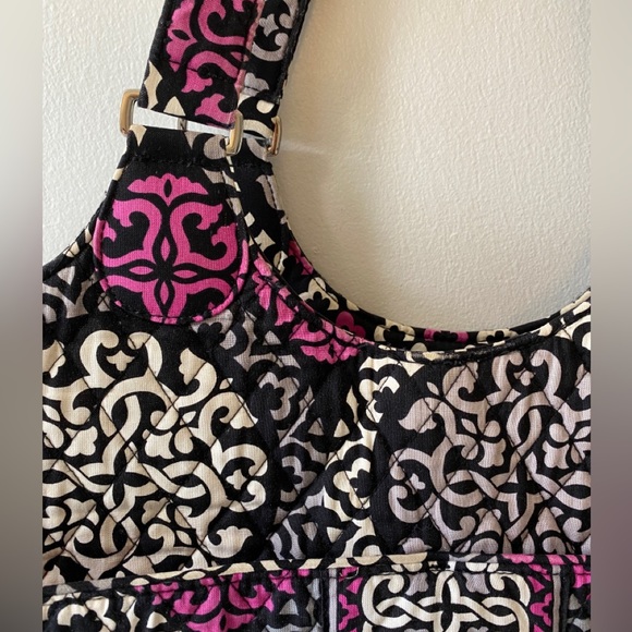 VERA BRADLEY Triple Zip Tote Bag in Canterberry Magenta (Retired Pattern) - Picture 3 of 14